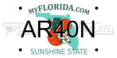 AR40N Florida License Plate