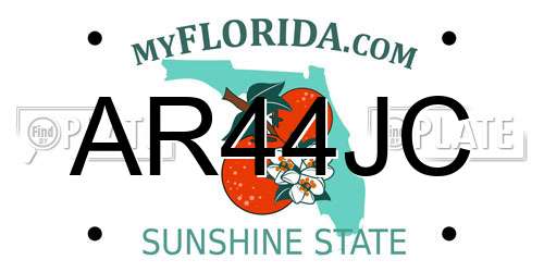 AR44JC Florida License Plate