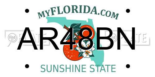 AR48BN Florida License Plate
