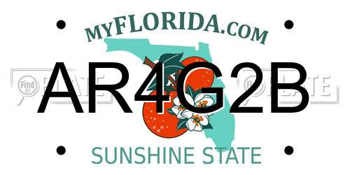 AR4G2B Florida License Plate
