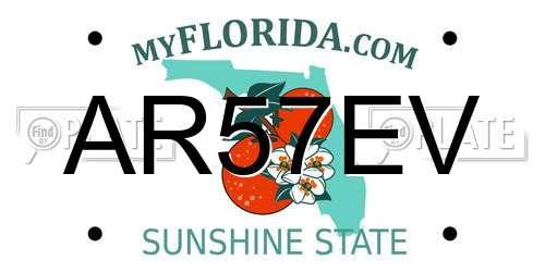 AR57EV Florida License Plate