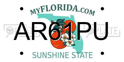 AR61PU Florida License Plate