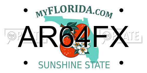AR64FX Florida License Plate
