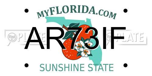 AR73IF Florida License Plate
