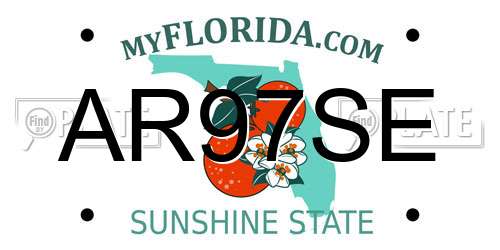 AR97SE Florida License Plate