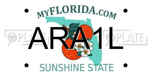 ARA1L Florida License Plate