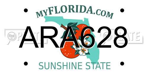 ARA628 Florida License Plate