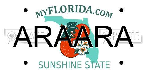 ARAARA Florida License Plate