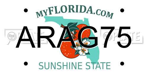 ARAG75 Florida License Plate