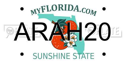 ARAH20 Florida License Plate