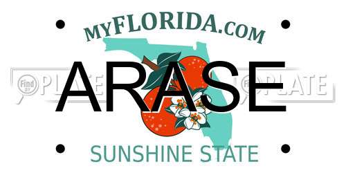 ARASE Florida License Plate