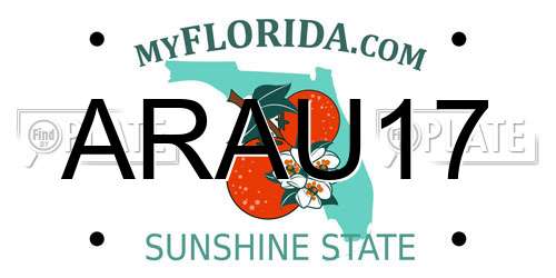 ARAU17 Florida License Plate