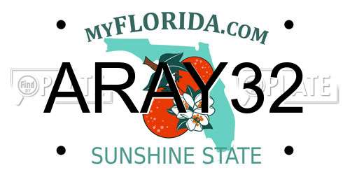ARAY32 Florida License Plate