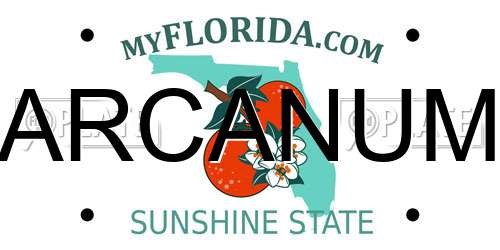 ARCANUM Florida License Plate