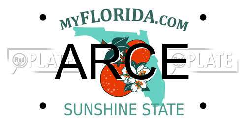 ARCE Florida License Plate