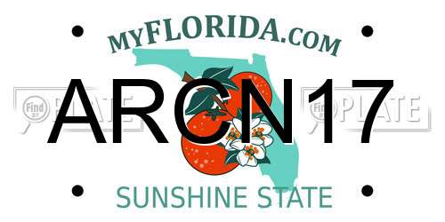 ARCN17 Florida License Plate