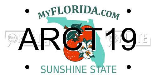 ARCT19 Florida License Plate