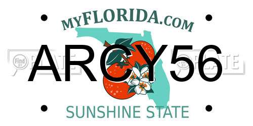 ARCY56 Florida License Plate