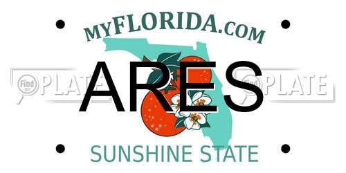 ARES Florida License Plate