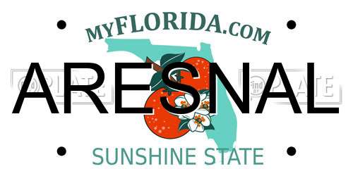 ARESNAL Florida License Plate
