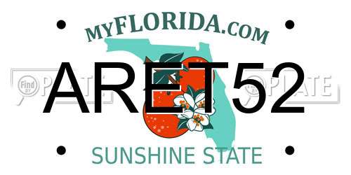 ARET52 Florida License Plate
