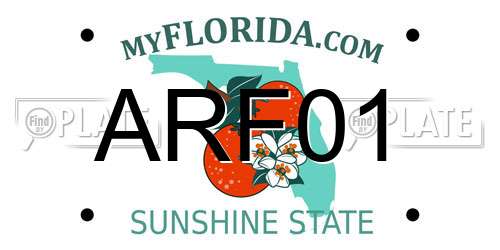 ARF01 Florida License Plate