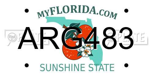 ARG483 Florida License Plate