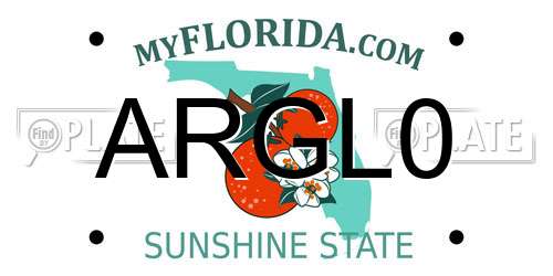 ARGL0 Florida License Plate
