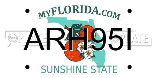 ARH95I Florida License Plate