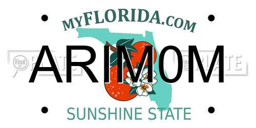 ARIM0M Florida License Plate
