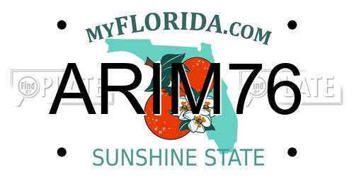 ARIM76 Florida License Plate