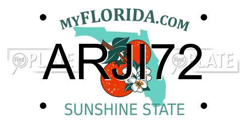 ARJI72 Florida License Plate