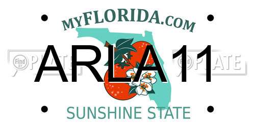 ARLA11 Florida License Plate