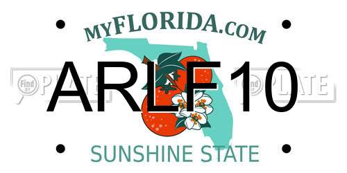 ARLF10 Florida License Plate
