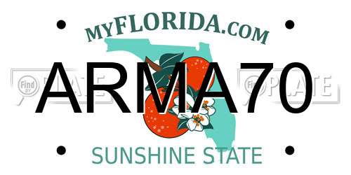 ARMA70 Florida License Plate