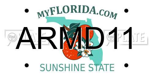 ARMD11 Florida License Plate