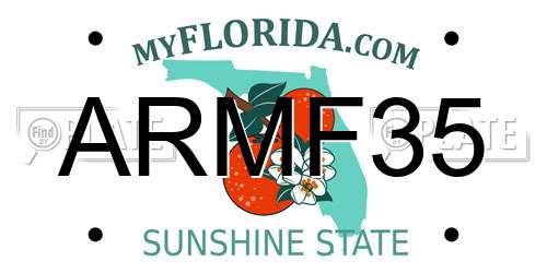ARMF35 Florida License Plate