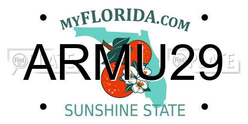 ARMU29 Florida License Plate