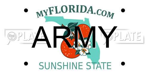 ARMY Florida License Plate