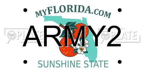 ARMY2 Florida License Plate