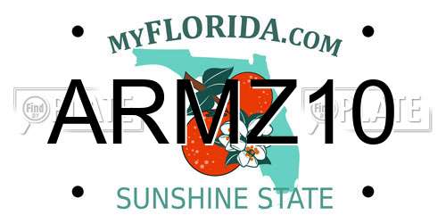ARMZ10 Florida License Plate