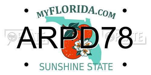ARPD78 Florida License Plate