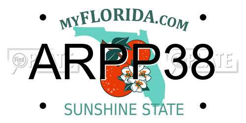ARPP38 Florida License Plate