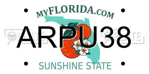 ARPU38 Florida License Plate