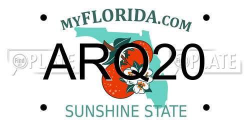 ARQ20 Florida License Plate