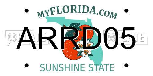 ARRD05 Florida License Plate
