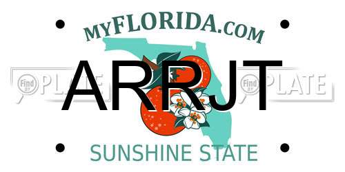 ARRJT Florida License Plate
