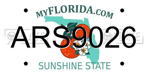 ARS9026 Florida License Plate