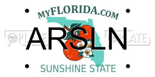 ARSLN Florida License Plate