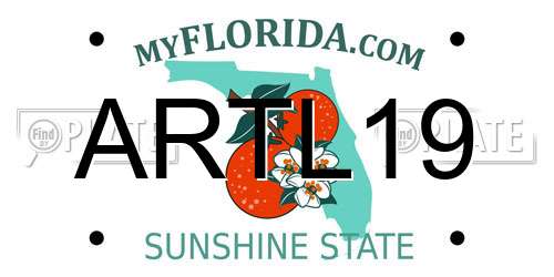 ARTL19 Florida License Plate